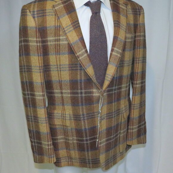 Ralph Lauren Purple Label Handmade Kent Bellows Brown Plaid 44R NWT $4995 - Picture 7 of 15